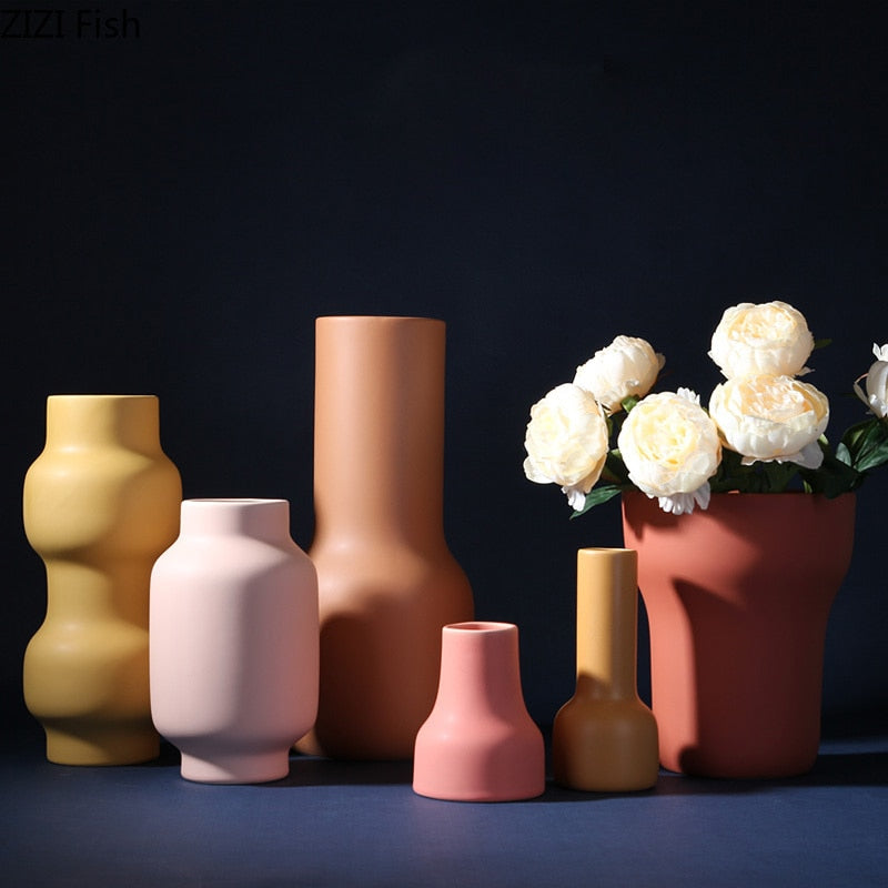 Warm Berry Palette Ceramic Flower Vase - Letifly