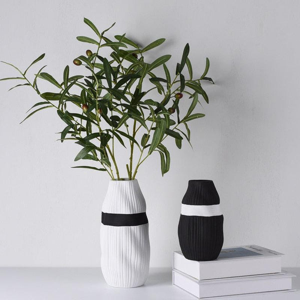 Minimalist Stone Ceramic Vase for Modern Home Decor