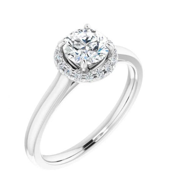 1.08 CT. T.W. Round-Cut Diamond Engagement Ring in 14K White Gold