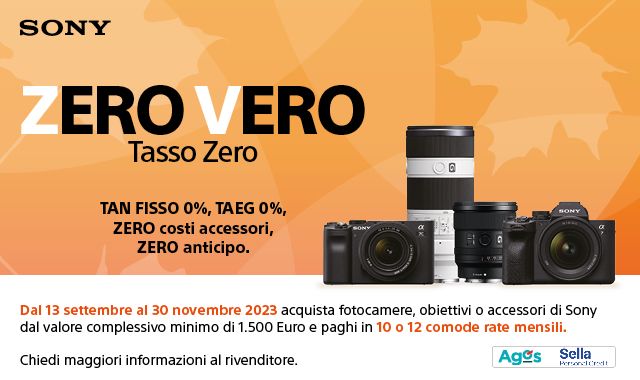 Sony Tasso zero fino al 30 novembre 2023