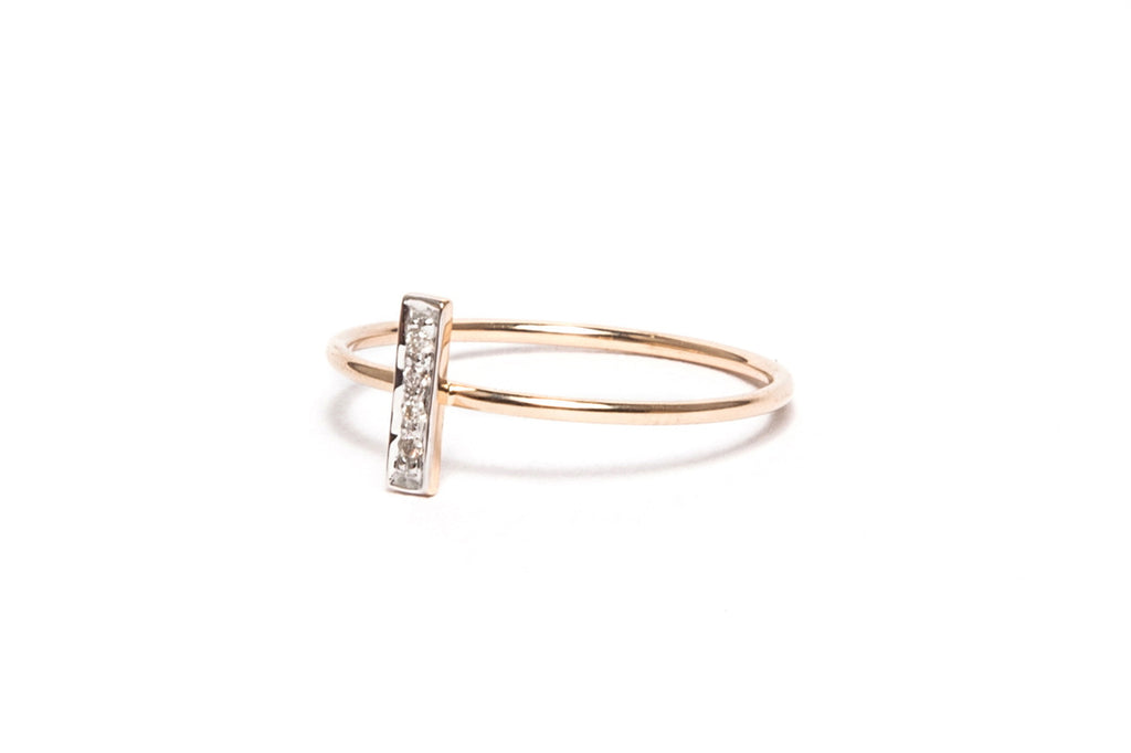 White Diamond Rectangle Ring - i and i Jewellery Ltd