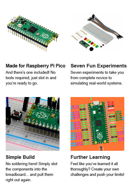 Kitronik Discovery Kit for Raspberry Pi Pico (Pico Included) left