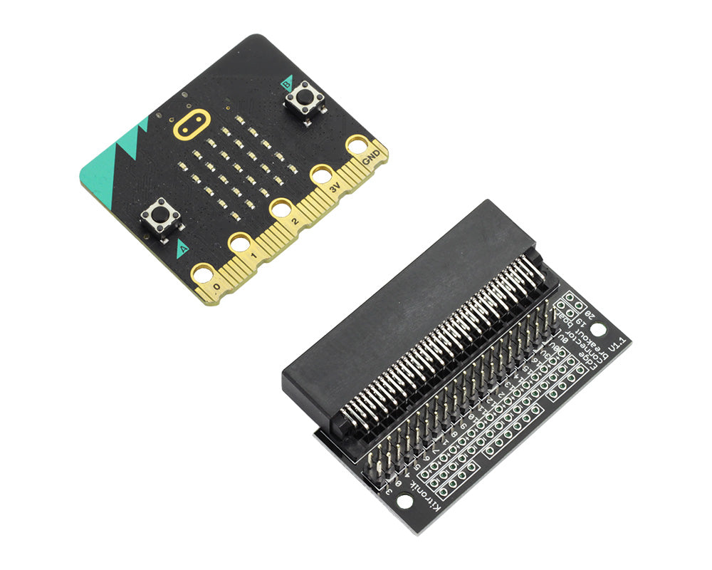 Kitronik Edge Connector Breakout Board for BBC micro:bit - showing micro:bit