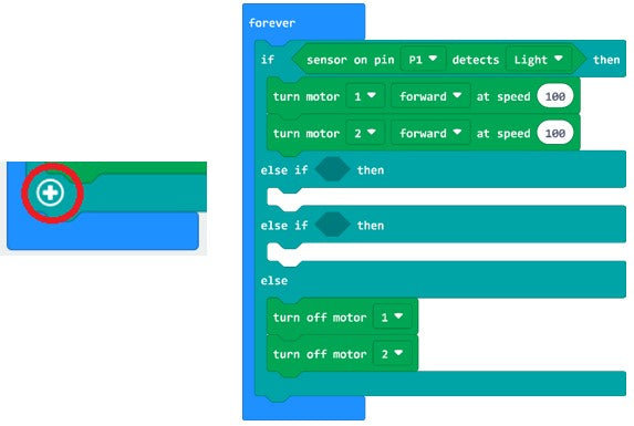 Clip Detector Simple Robotics - Light Following Code Additional Else If