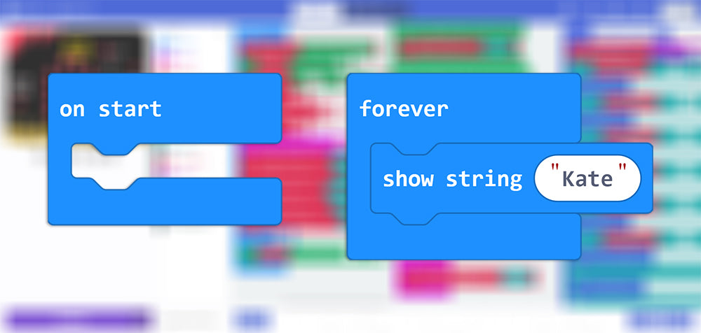 primary teachers microbit guide - code example name badge