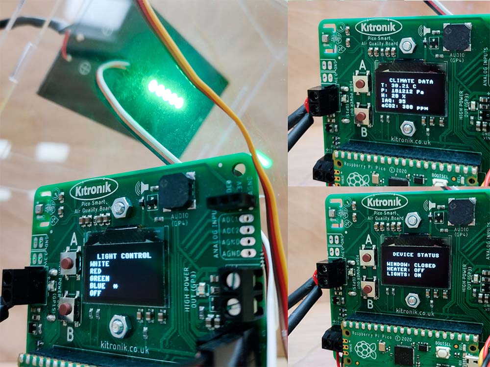 How to Make a Mini Smart Home with our Air Quality Datalogging Board for Raspberry Pi Pico - coding