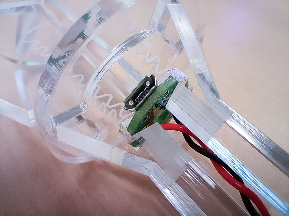 Acrylic Bulb Enclosure for the Kitronik Round Side Illumination LED Module putting it together