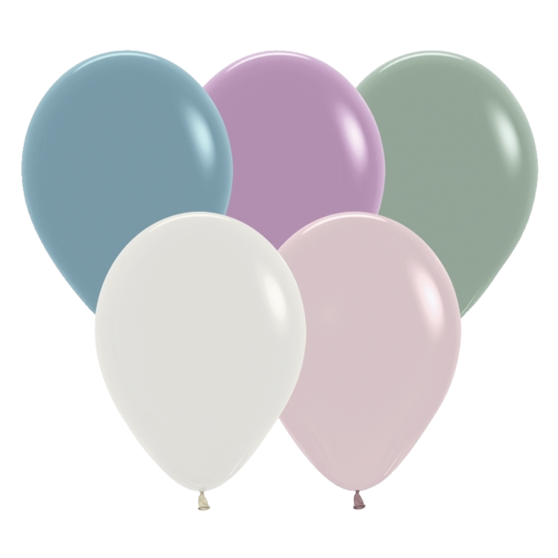 5" Sempertex Pastel Dusk Assortment Latex Balloons | 100 Count