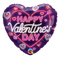 18" Valentine's Day Neon Glow Heart Foil Balloon  (WSL)
