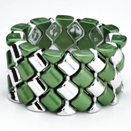 Fitz Designs Emotion Flower Pearl Elastic Corsage Bracelet | 1 Count - Just Add Flowers! Silver