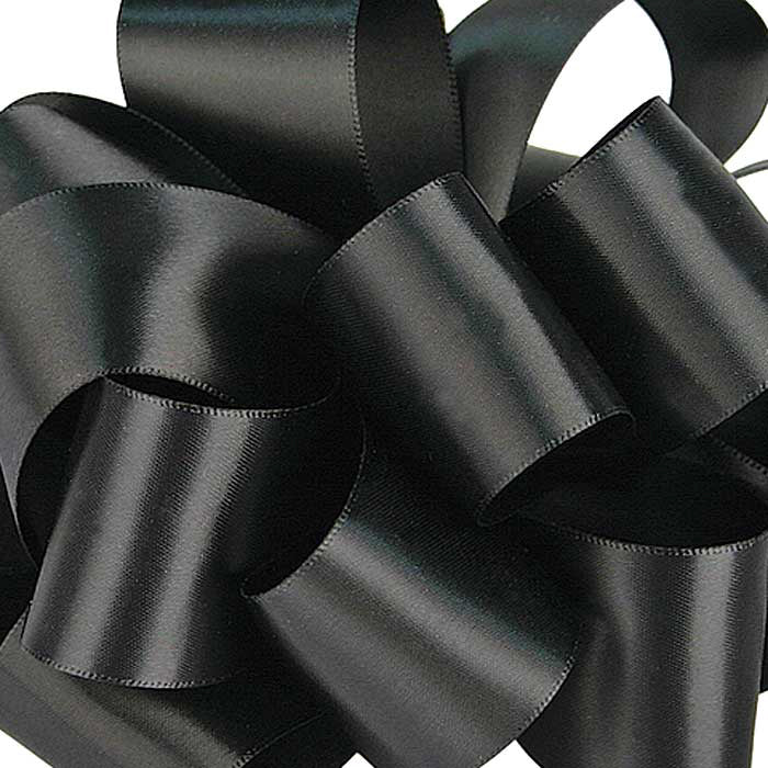 Black Double Face Satin Ribbon - 1-1/2 in. x 50 Yards 1/Rolls