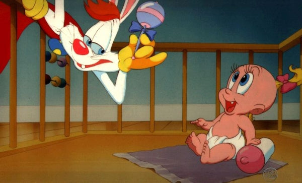 Roger Rabbit character in a scene from the "who framed Roger rabbit" movie