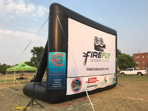 Firefly Outdoor Movie Company at work