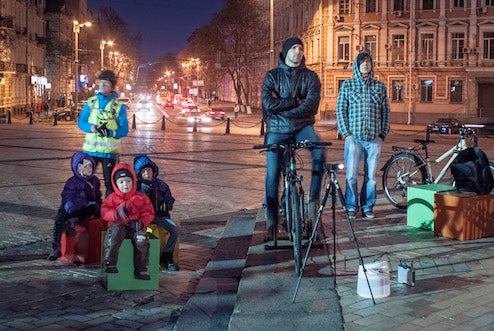 Kyiv cyclists during OAC event