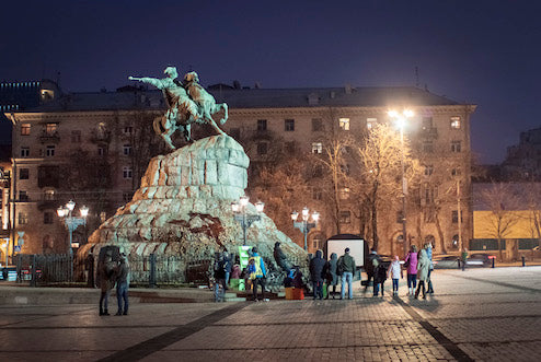 Open Air Cinema Foundation Ukraine event using Cinebike