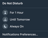 macOS Do not Disturb Setting