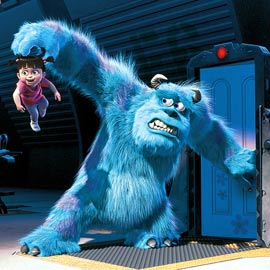 The Sulley character in the monsters inc. movie