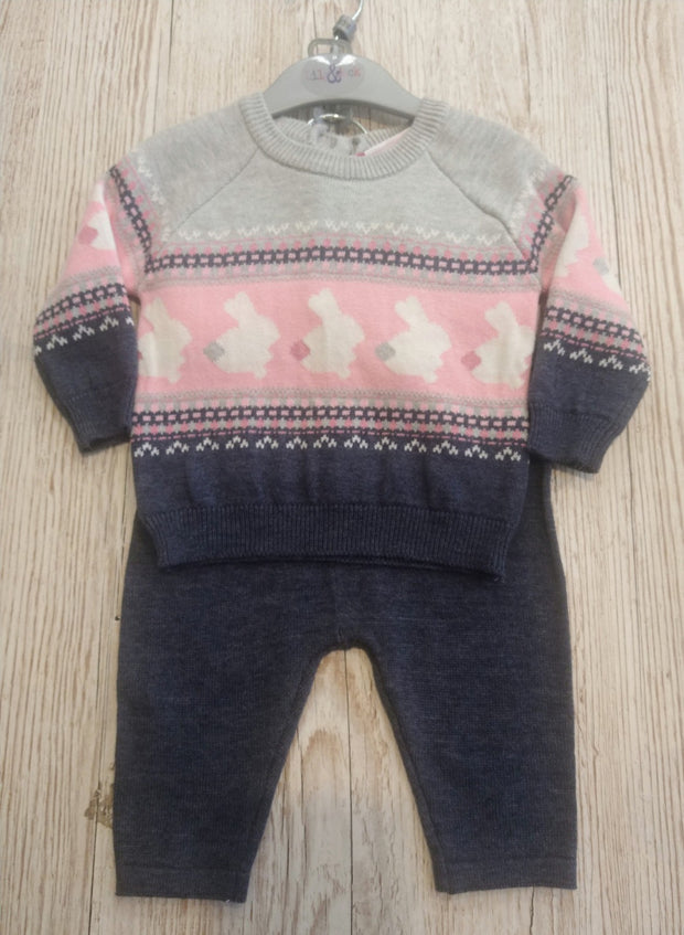 Knitted Bunny Jumper and Leggings Set