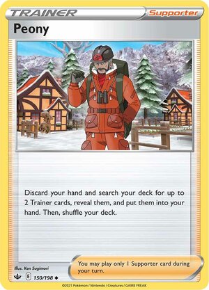 Peony 150/198 SWSH Chilling Reign Uncommon Pokemon Card TCG - Kawaii Collector