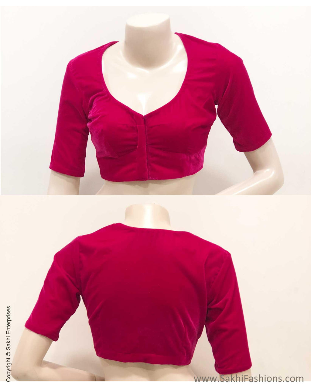 Pink & Velvet Blouse | Sakhi Fashions – sakhifashions