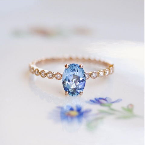 Aquamarine Ring Like A Royal Couple Joaillerie Manal Paris