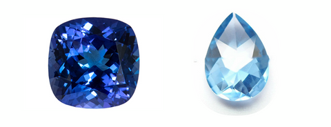 Tanzanite blue topaz birthstone December gem jewelry MANAL PARIS