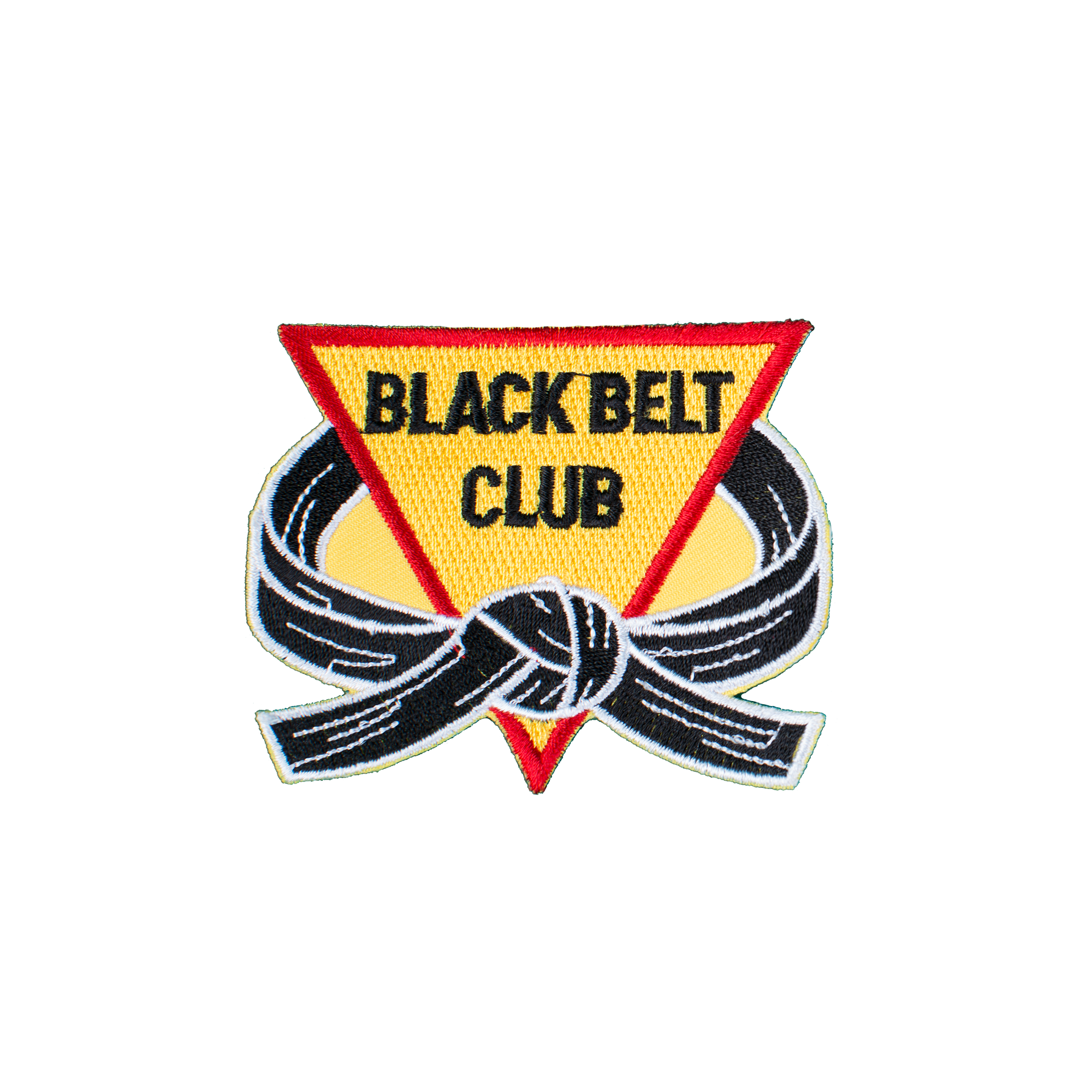 Black Belt Club With Triangle Patch Best Martial Arts Mooto Usa