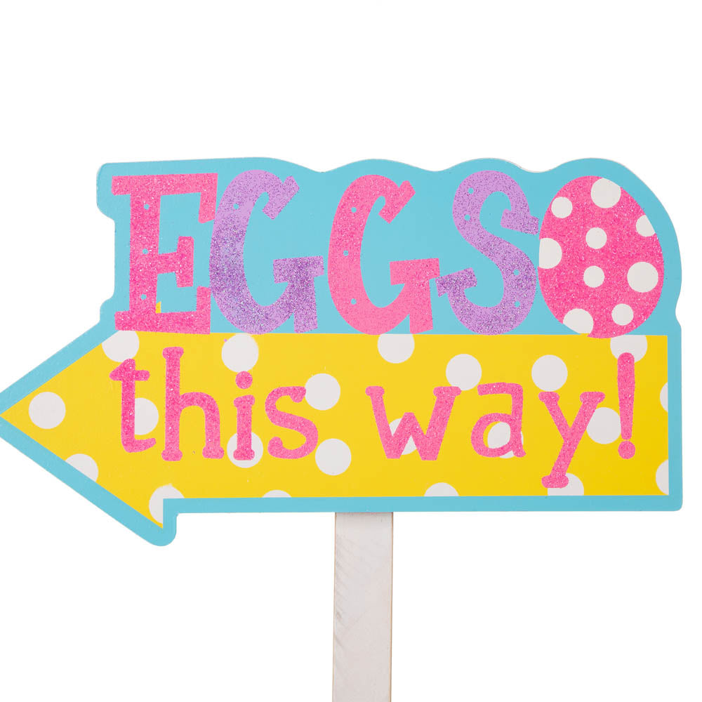 14"H Easter Wooden Path Sign, Set of 3