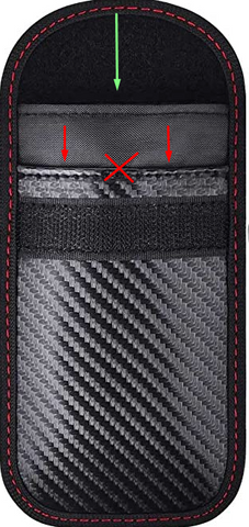 Large Leather Keyless Entry RFID Signal Blocker Anti-Theft Faraday Cage Bag  Box for Car Keys Fob Phone Cards - China Emp Shielding Fabric and Red Car  Key Signal Blocking Box price