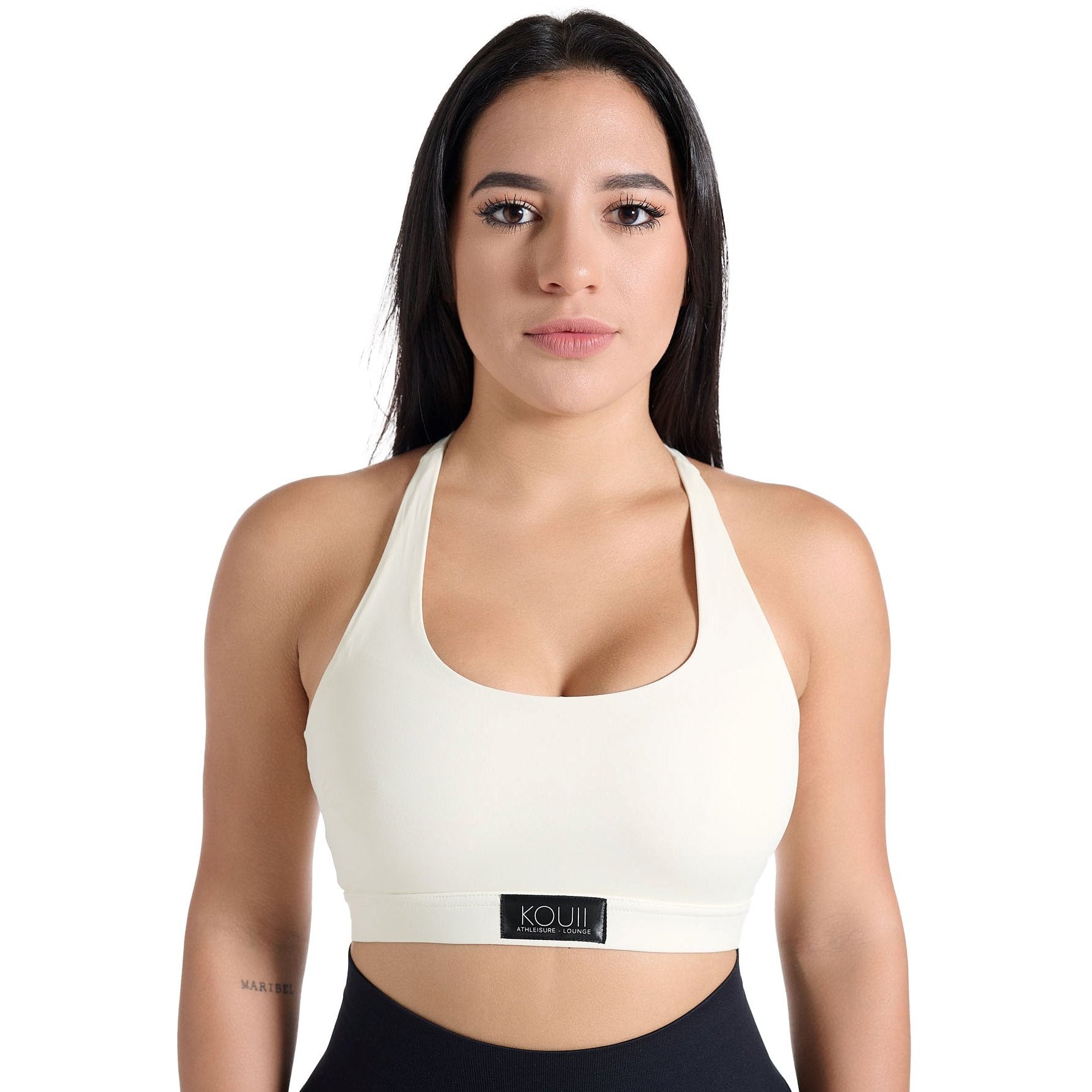 White Corn Silk Sway Sports Bra