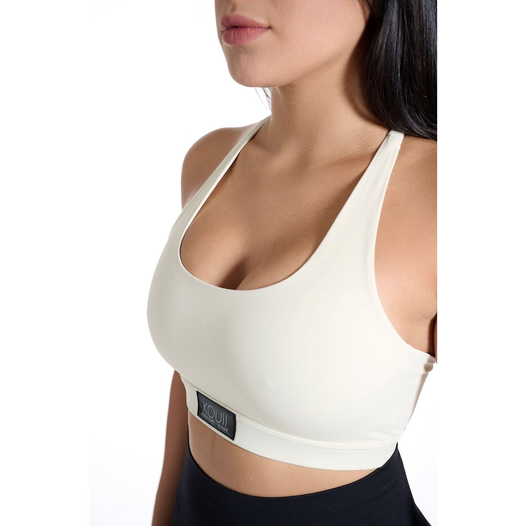 MUSINSA  BADBLOOD Classic Athletic Logo Triangle Bra - White