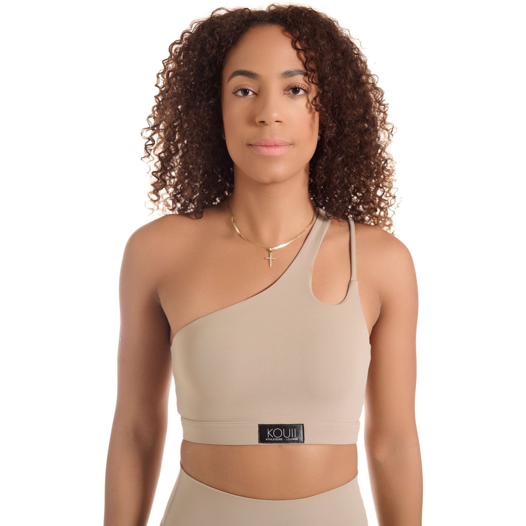 Softlyzero™ Airy Low Support Halter Backless Contrast Mesh Garment Eyelets  Cropped Cool Touch Casual Sports Bra