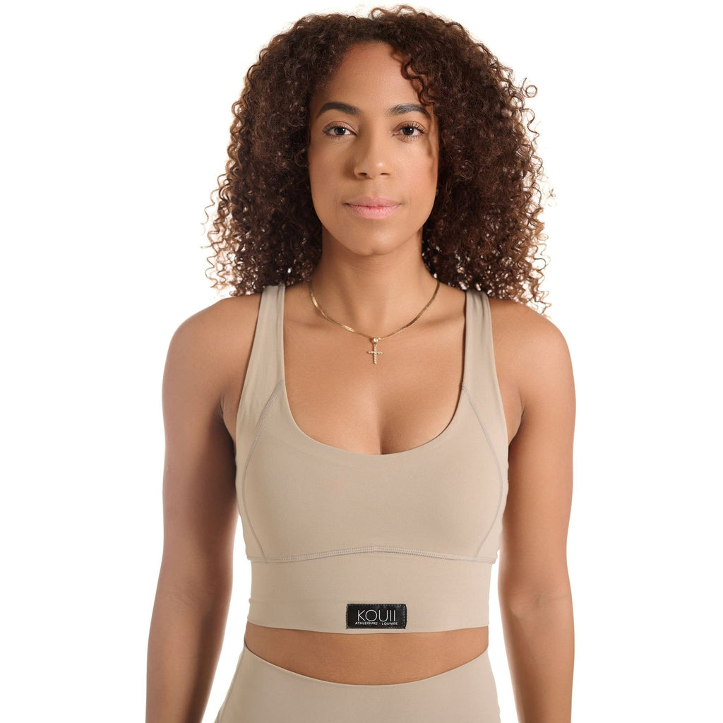 Suneefay Tank with Built in Bra for Women - Camisoles with Built in Bra,  Suneefay Tank Top Bras for Women with Support (Beige,2XL)