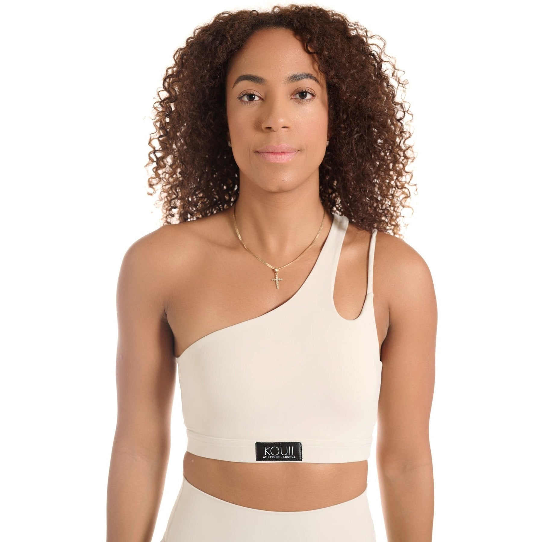 WHITE Long sleeve sports bra - XS - VivienVance