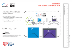 ResMed AirFit F40 Full-Face CPAP Mask : Sizing Template