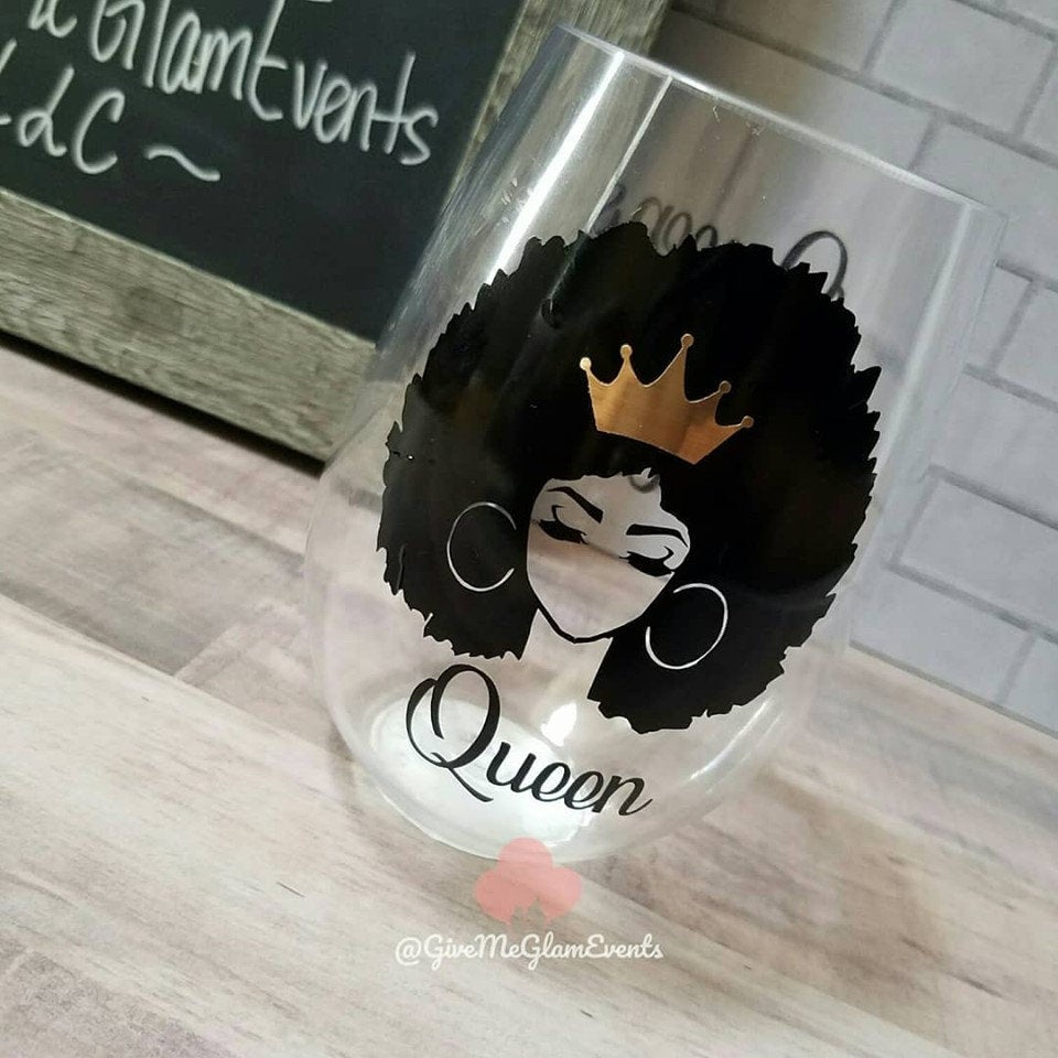 Black Women Are Dope Wine Glass - lacustomdesignz