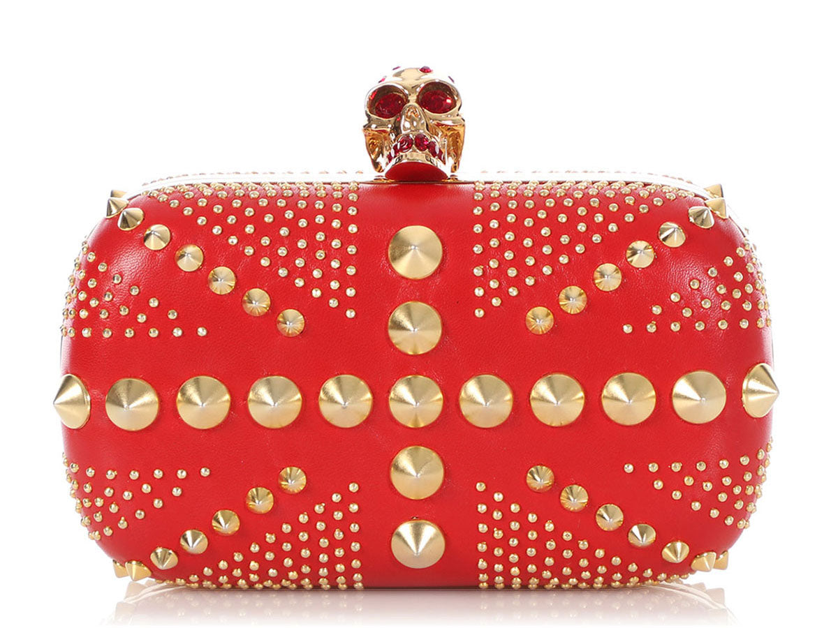 alexander mcqueen red clutch