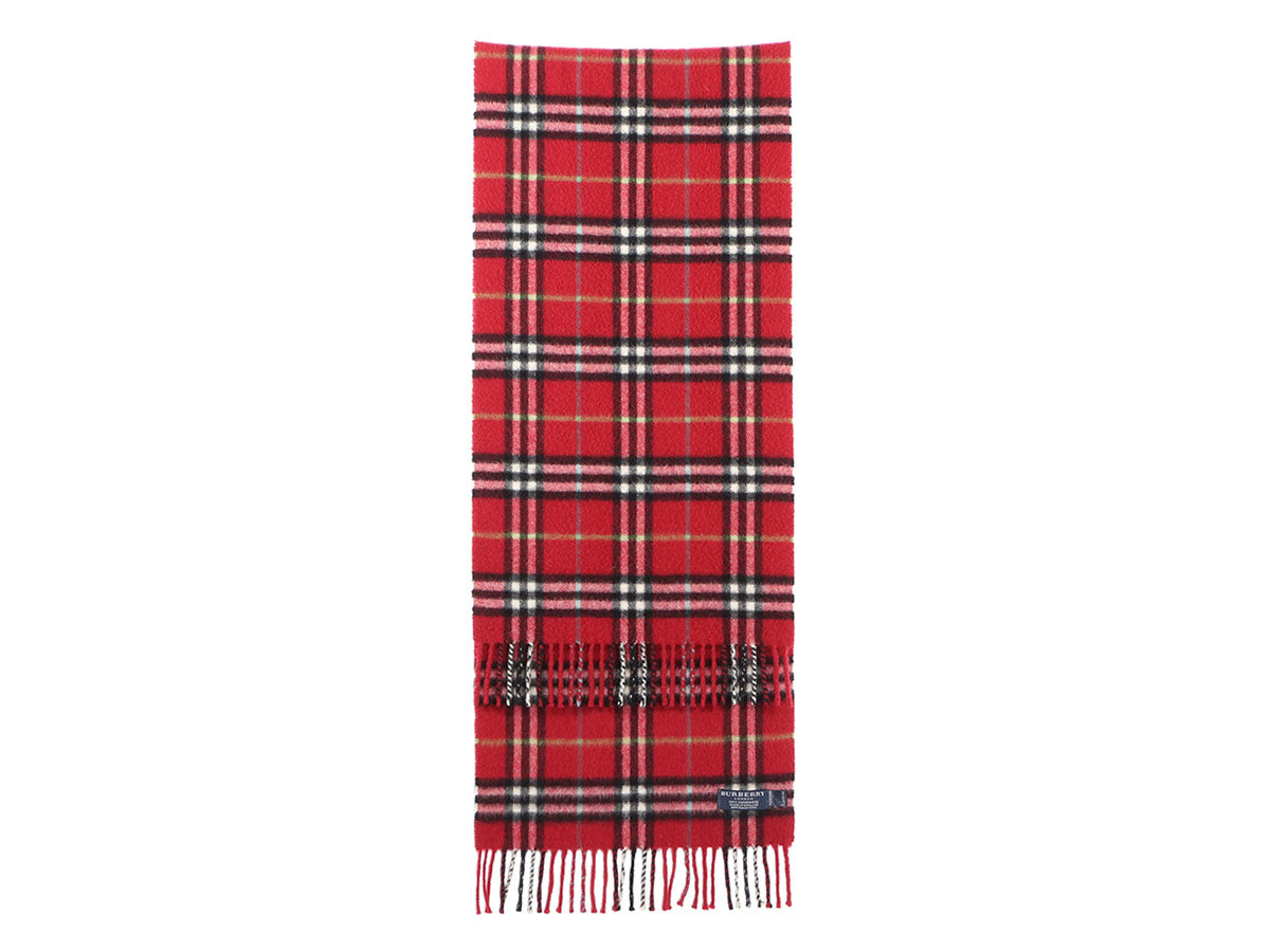 burberry red check scarf