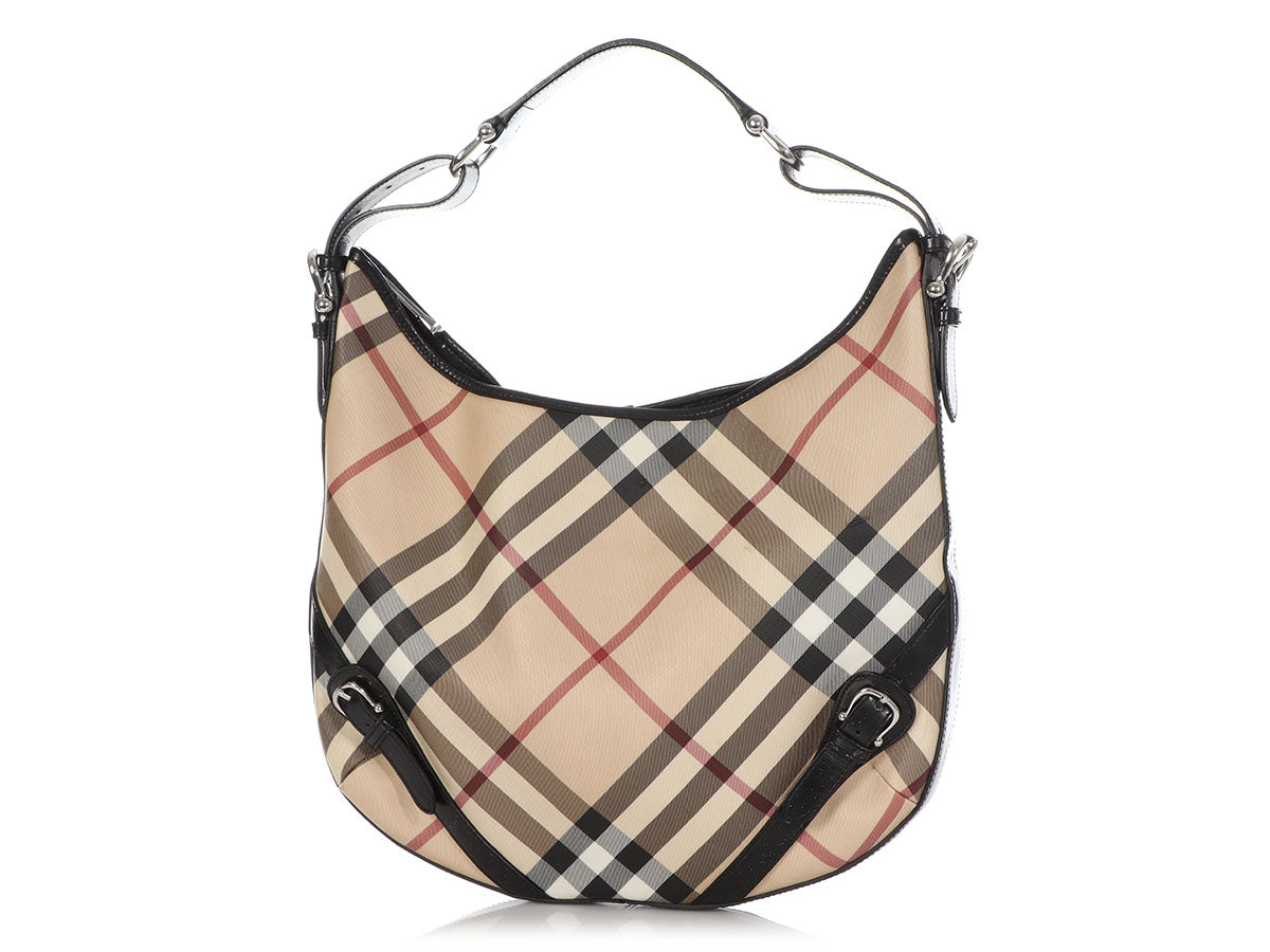 burberry check hobo