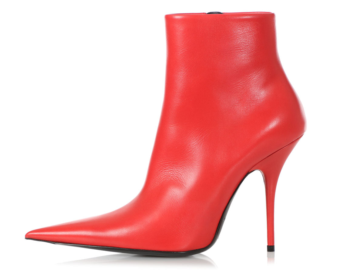 balenciaga boots red