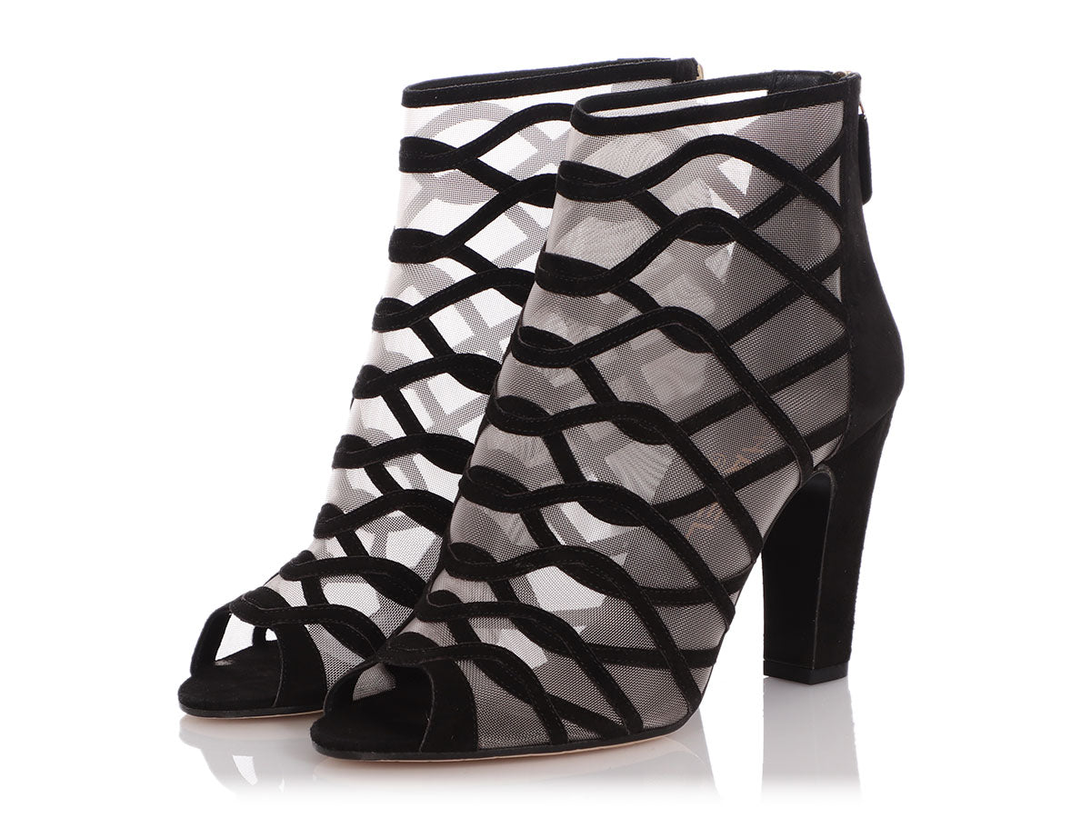 chanel mesh booties