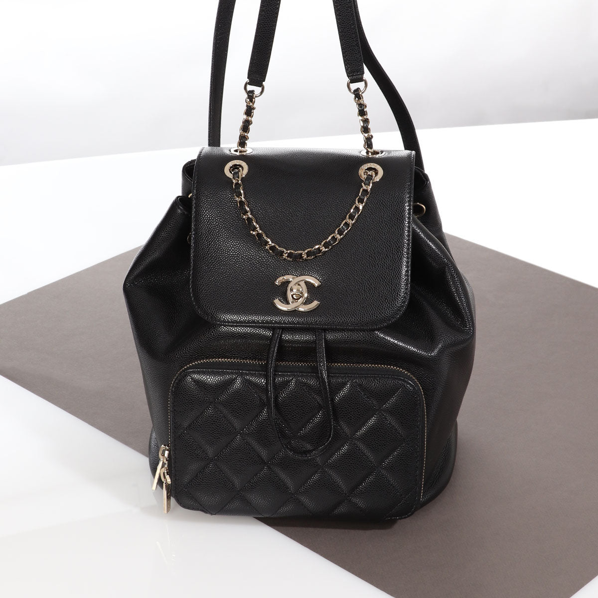 Chanel Black Caviar Business Affinity Backpack