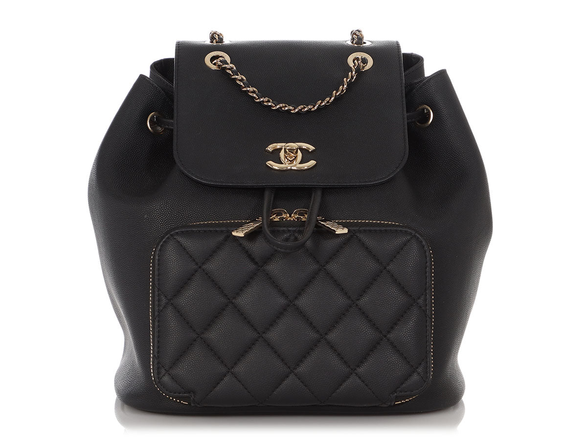 Chanel Black Caviar Business Affinity Backpack