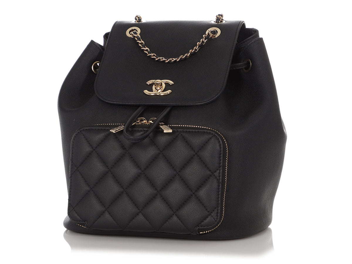 Chanel Black Caviar Business Affinity Backpack