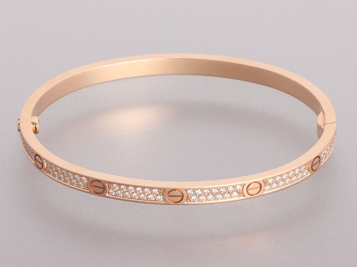 cartier small pave love bracelet