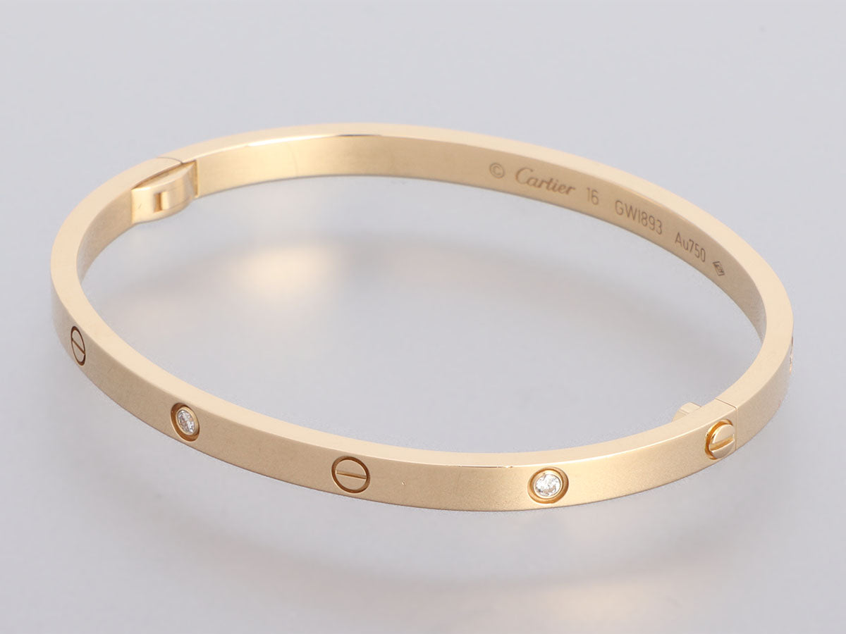 cartier love bracelet six diamonds