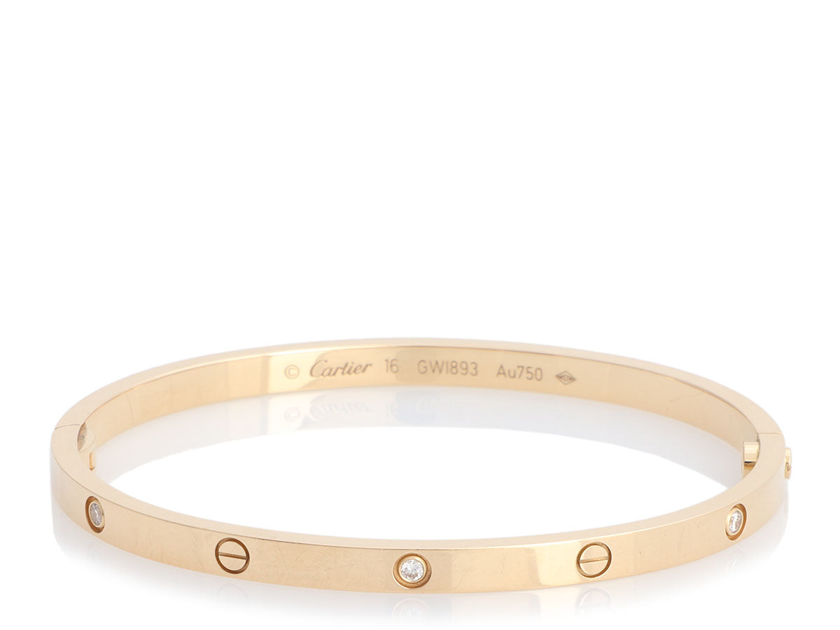 cartier small love bracelet with diamonds