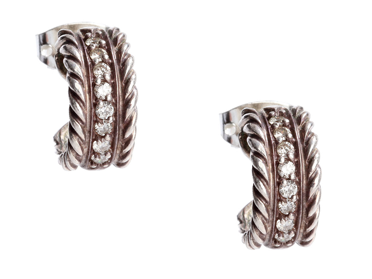 david yurman cable classics earrings with diamonds