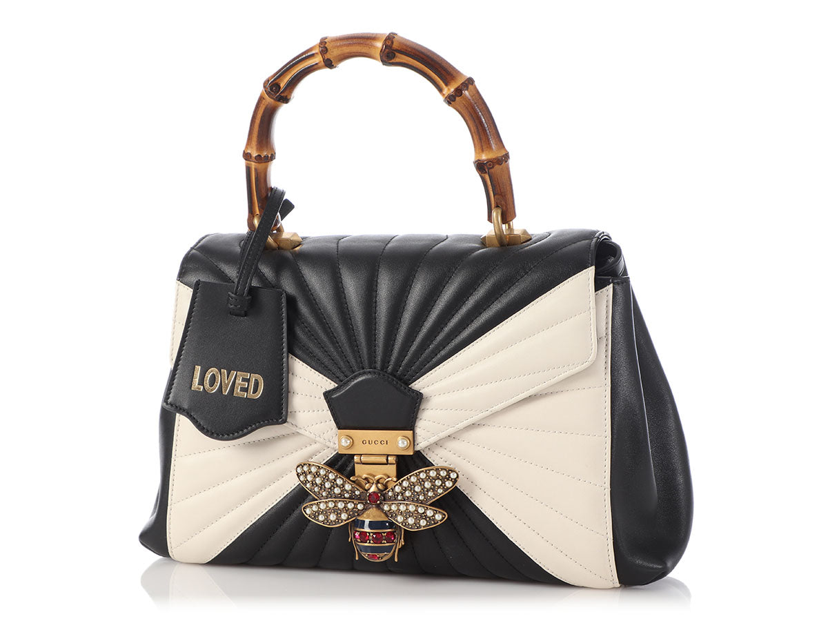 gucci black and white bag