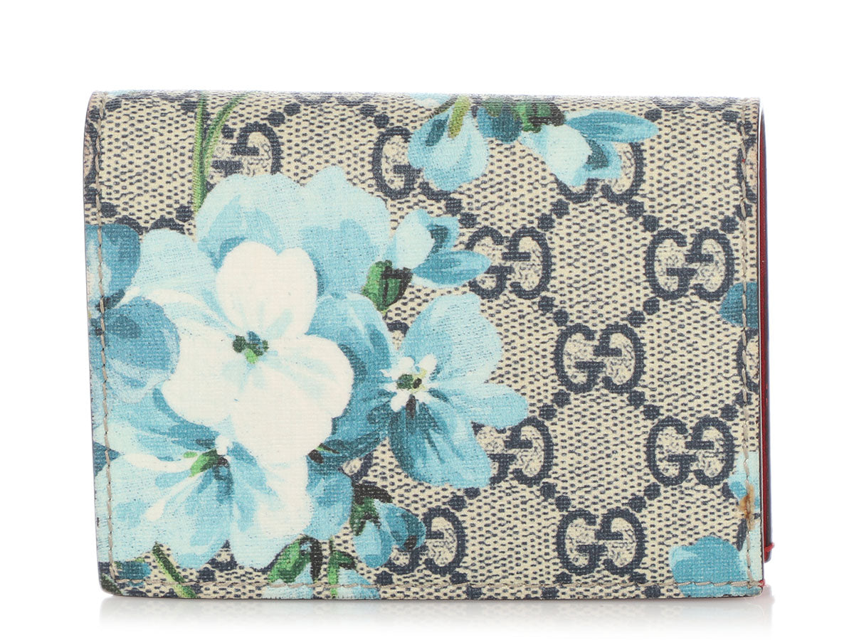 gucci blue bloom wallet